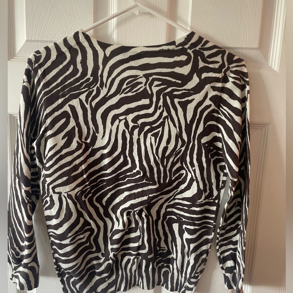 LOFT Zebra Pattern Cardigan - Picture 2 of 2